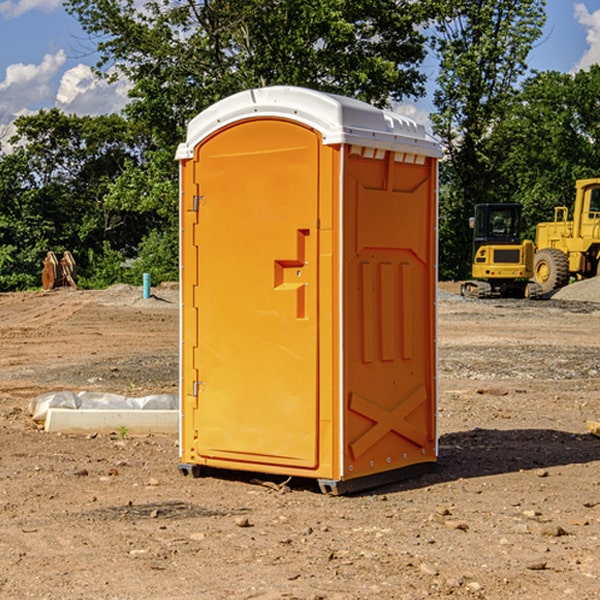 how do you dispose of waste after the portable restrooms have been emptied in Hinton